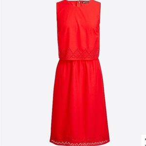 J. crew Red Orange Sleeveless Dress 22